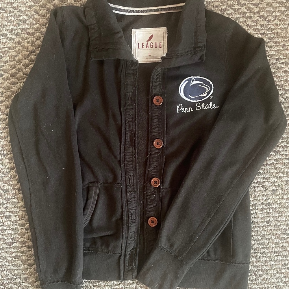 League Penn State Nittany Lions Women’s Large Long Sleeve Button Up Sweatshirt